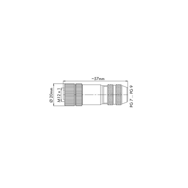 Accessories M12 socket, straight 5-pole image 2