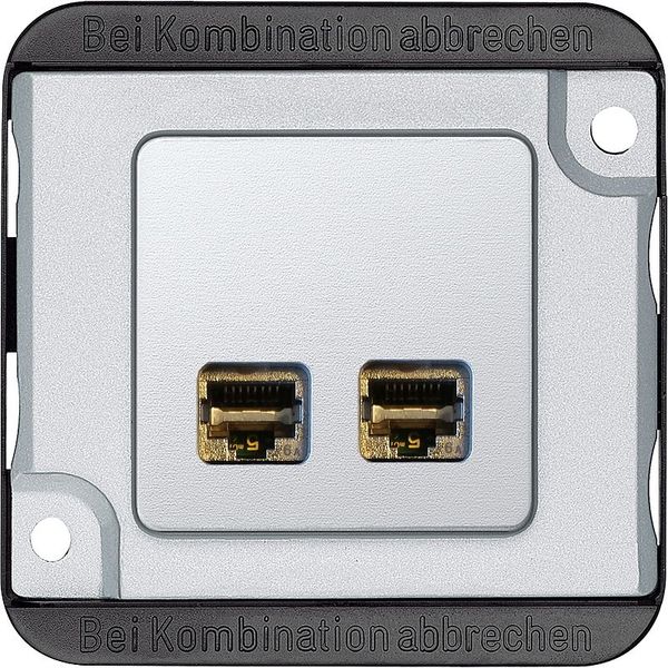 Panzer Actassi connection module RJ45, 2-fold, with central plate image 1