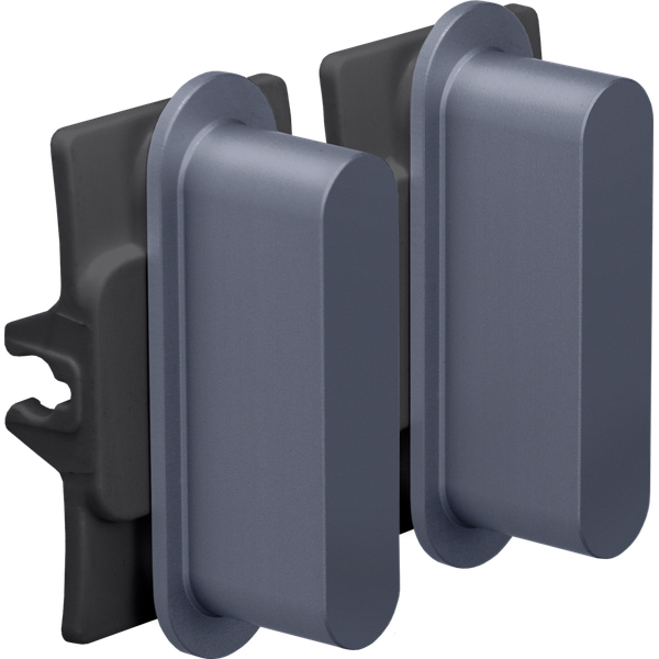 Niko Rocker set for double switch functions, alu blue grey image 1