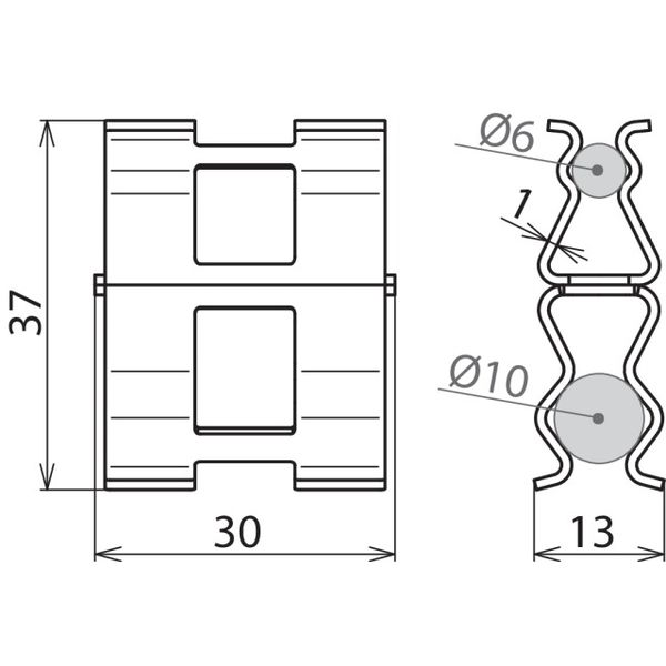 DEHNclip reinforcement clamp St/bare f. Rd 6mm / Rd 10mm image 2