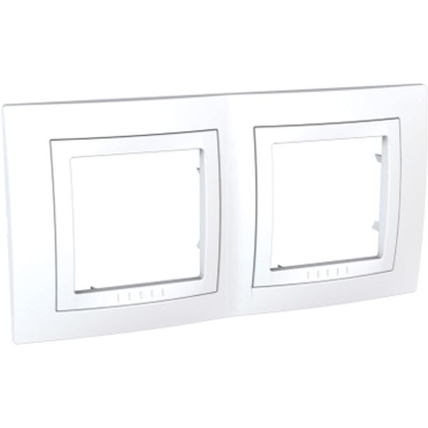 Unica Basic - cover frame - 2 gangs, H71 - white/white image 3