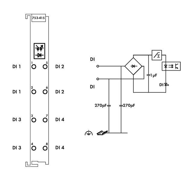 4-channel digital input 24 V AC/DC 20 ms light gray image 4