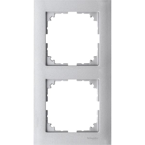 M-Pure frame, 2-gang, aluminium image 3
