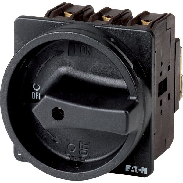 Main switch, P3, 63 A, flush mounting, 3 pole + N, 1 N/O, 1 N/C, STOP function, With black rotary handle and locking ring, Lockable in the 0 (Off) pos image 8