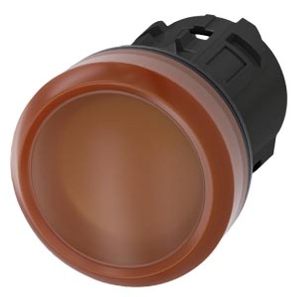 Indicator light, 22 mm, round, plastic, amber, lens, smooth, with 3SU1001-6AA00-0AA0-Z Y15 image 2