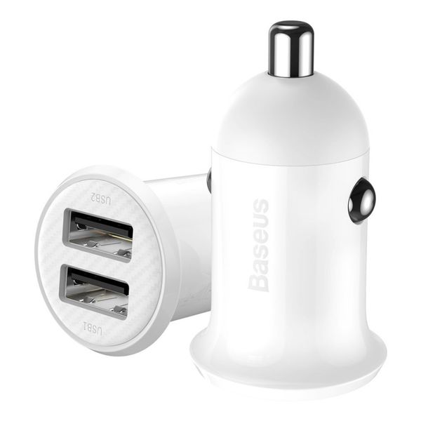 Car Charger 12-24V 2xUSB 4.8A, White image 5