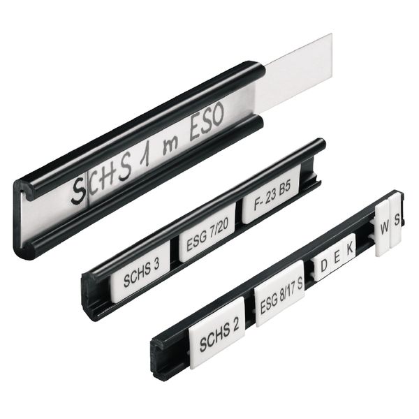 Device marking holder, Self-adhesive, 8 mm, PVC, black image 2