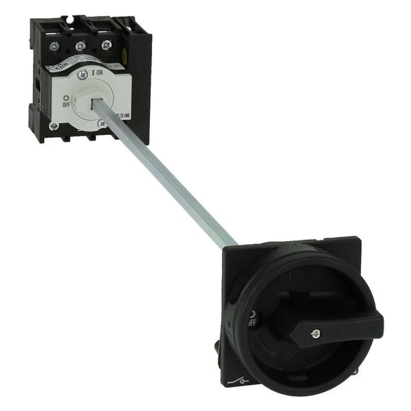 Main switch, P1, 40 A, rear mounting, 3 pole + N, STOP function, With black rotary handle and locking ring, Lockable in the 0 (Off) position, With met image 8