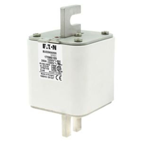 Fuse-link, high speed, 350 A, AC 1250 V, size 3, 76 x 90 x 139 mm, aR, DIN, IEC, single indicator image 6