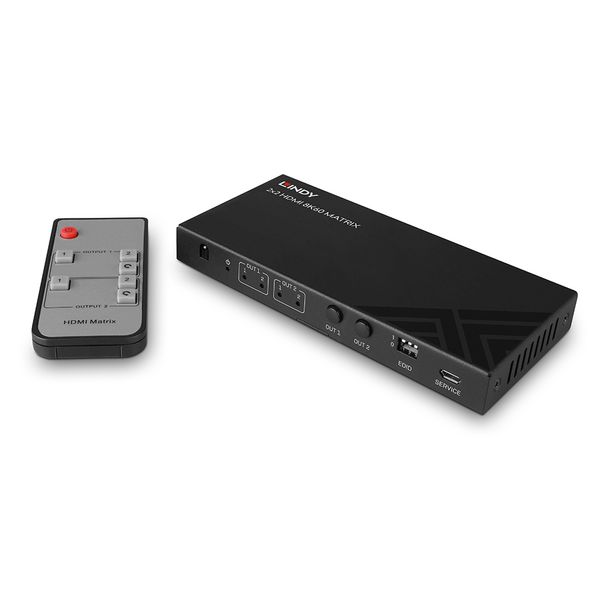 2x2 HDMI 8K60 Matrix Connect and switch between 2 HDMI® source devices and 2 HDMI® displays image 1