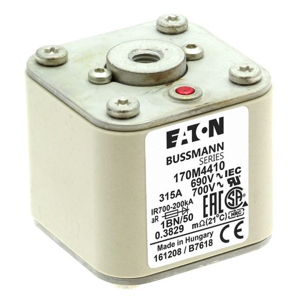 Fuse-link, high speed, 200 A, AC 1250 V, size 1, 53 x 69 x 80 mm, aR, IEC, UL, single indicator image 5