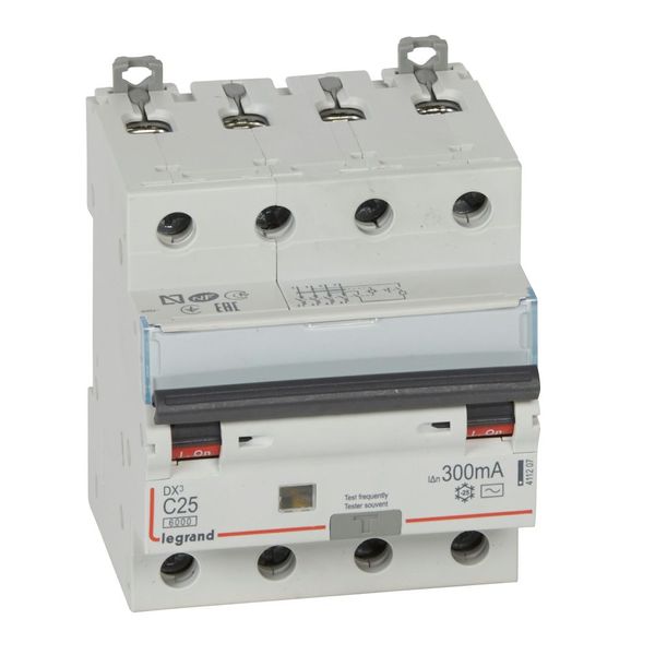 RCBO - DX³ 6000 -10 kA -4P-400 V~ -25 A -300 mA -AC type image 1