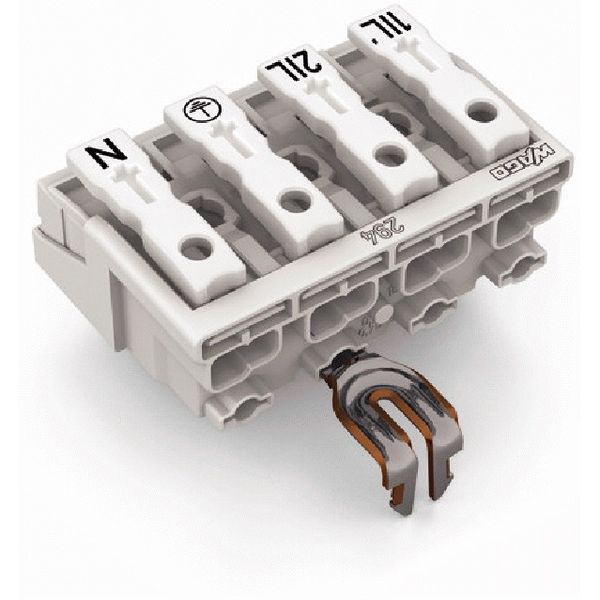 Lighting connector push-button, external with snap-in ground contact w image 3