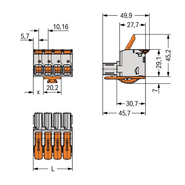 832-1102/322-000 1-conductor female connector; lever; Push-in CAGE CLAMP® image 6