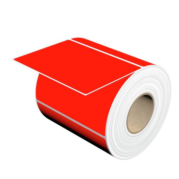 Device marking, Self-adhesive, halogen-free, 101 mm, Polyester, red image 1