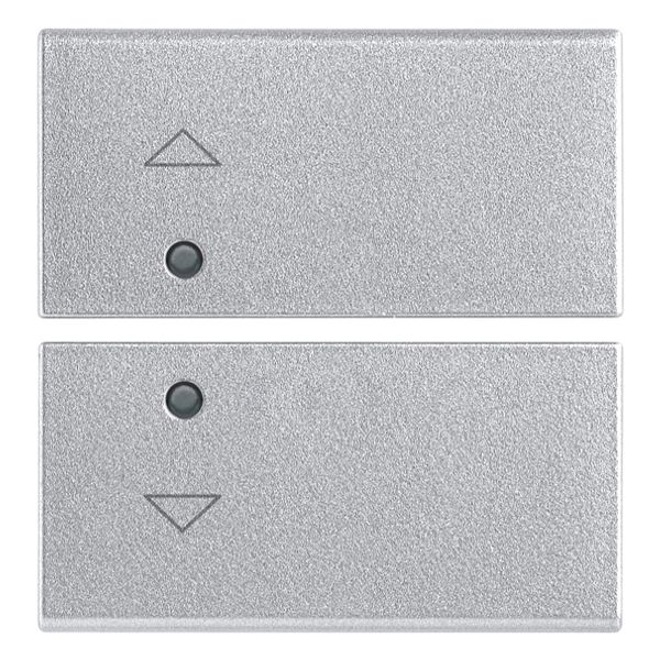 2 half buttons 2M arrows symbol Silver image 1