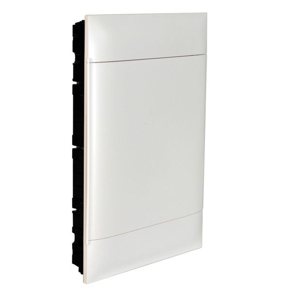 LEGRAND 3X18M FLUSH CABINET WHITE DOOR E + N  TERMINAL BLOCK FOR MASONRY WALL image 1