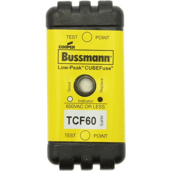 Fuse-link, low voltage, 60 A, AC 600 V, DC 300 V, 26 x 29 x 55 mm, CF, J, 1P, UL, CSA, time-delay image 2