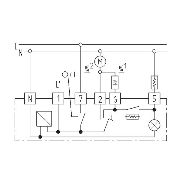 Room controller, 5-30C, AC 230V, 2-stage contact, 10 A, on/off, additional heating image 3