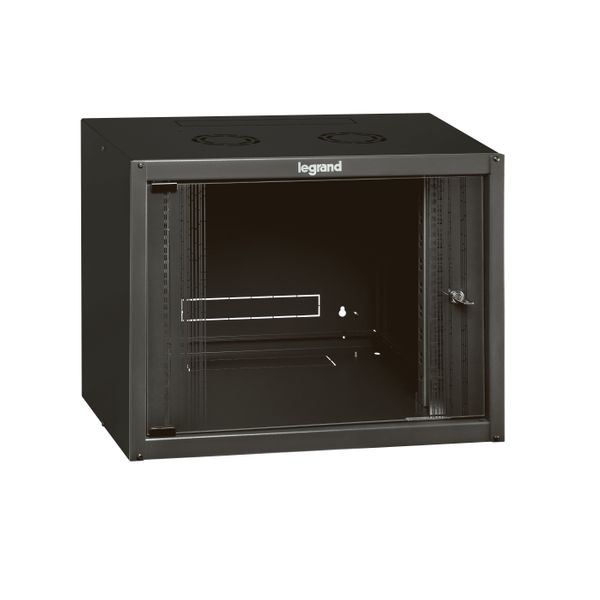 Wallmount fix cabinet Linkeo 19 inches 12U 600mm width 450mm depth image 1