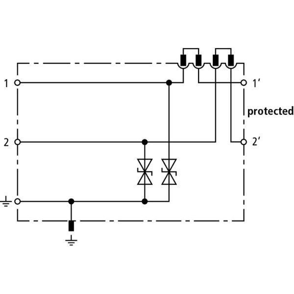 Surge arrester terminal block 2-pole DEHNconnect SD2 image 3