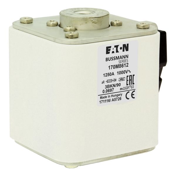 Fuse-link, high speed, 1250 A, AC 1000 V, size 3, 74 x 92 x 91 mm, aR, IEC, UL, single indicator image 16