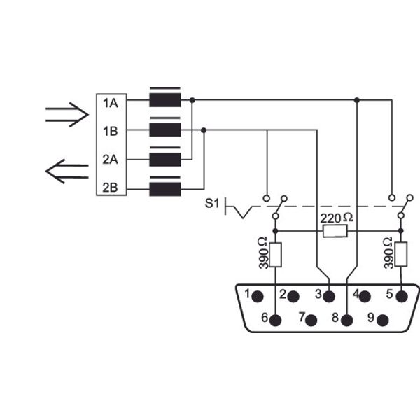 Fieldbus Connector PROFIBUS with D-sub male connector 9-pole light gra image 3