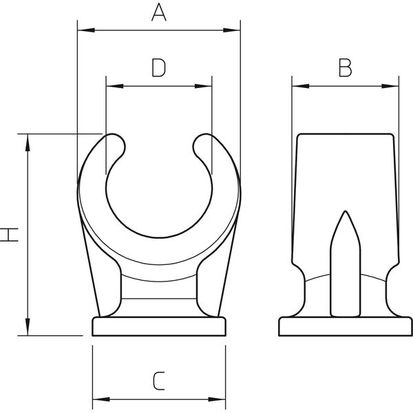 2962 8 LGR Base clamp  8mm image 2