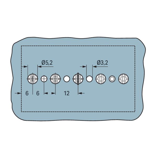 4-conductor chassis-mount terminal strip with ground contact N-PE-L1 w image 6