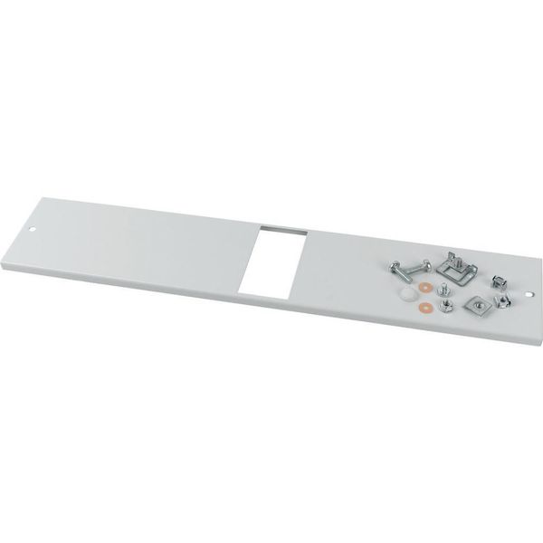 Front cover, +mounting kit, for NZM1, horizontal, 3p, HxW=100x600mm, grey image 5
