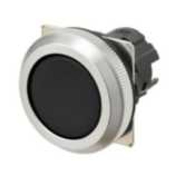 Pushbutton A30NZ Ã˜30 mm, bezel brushed metal, FLAT, MOMENTARY, CAP COL A3070006C image 2