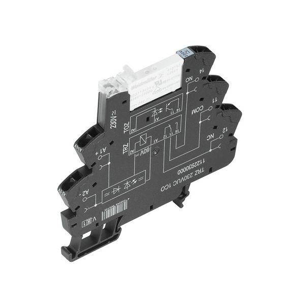 Relay module, 230 V UC ±10%, Green LED, Rectifier, 1 CO contact (AgNi) image 1