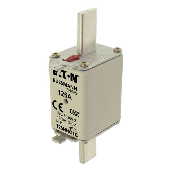 Fuse-link, low voltage, 125 A, AC 500 V, NH1, gL/gG, IEC, dual indicator image 5