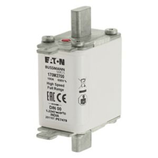 Fuse-link, high speed, 100 A, AC 690 V, DIN 00, 30 x 60 x 79 mm, gR, DIN, IEC, single indicator image 5