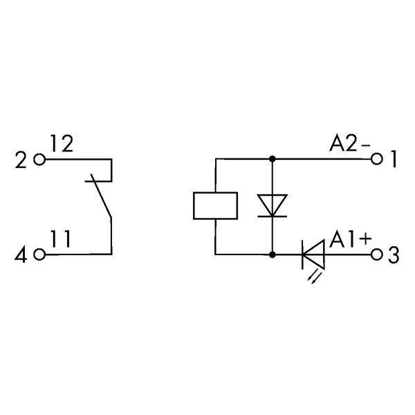 Relay module Nominal input voltage: 24 VDC 1 break contact image 6