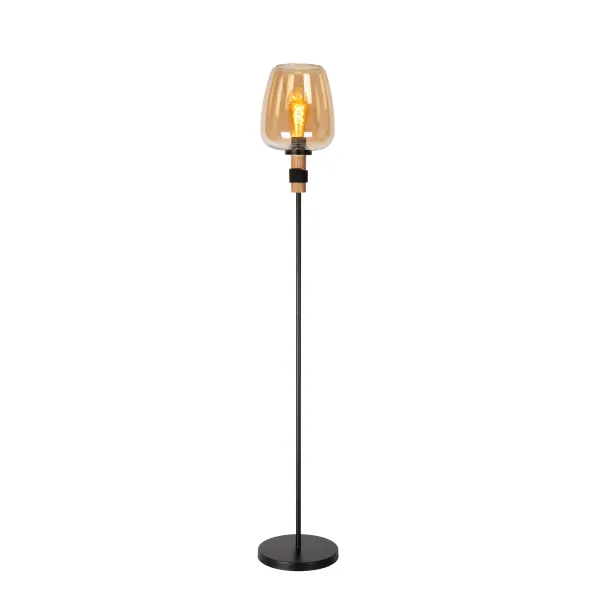 ILONA Floor lamp-Amber-Ø34-1xE27-40W-Glass image 1