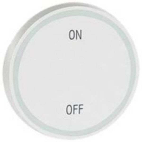 Round key cover Arteor BUS/SCS - ON/OFF - 2 modules - white image 1