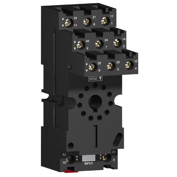 Harmony, Socket, for RUMC3 relays, 12 A, screw connectors, separate contact image 1