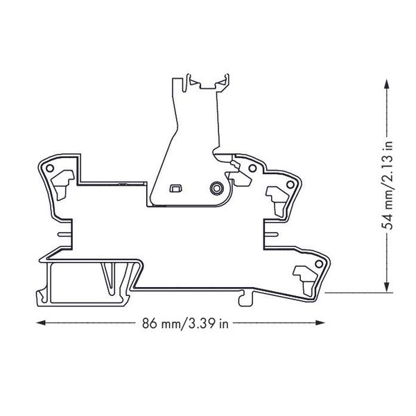 Relay module Nominal input voltage: 230 VAC 2 changeover contacts gray image 7