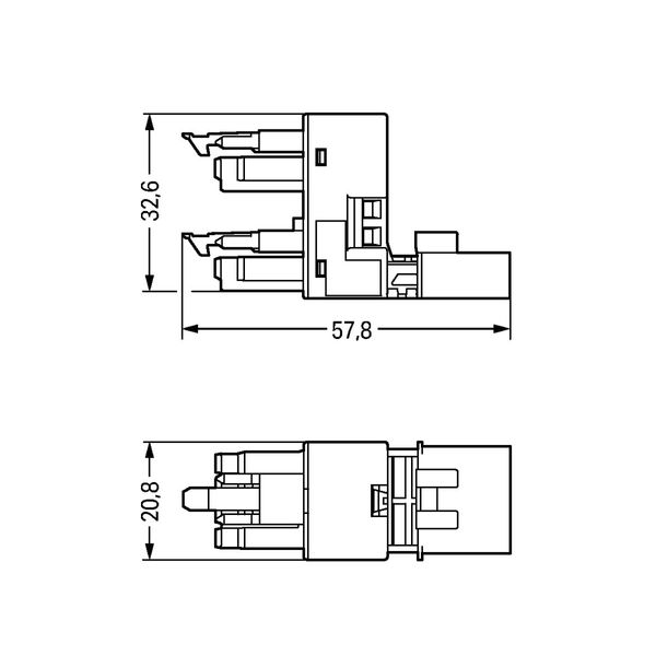 h-distribution connector 4-pole Cod. A white image 3