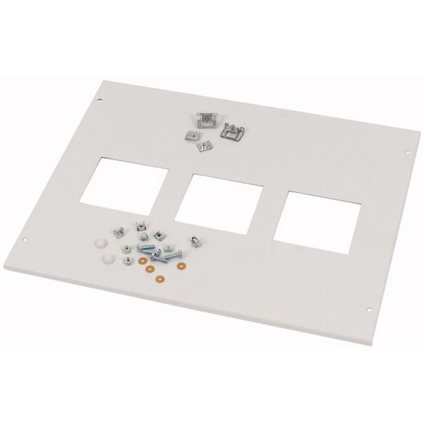 Front cover, +mounting kit, for NZM2, vertical, 4p, HxW=400x425mm, grey image 1