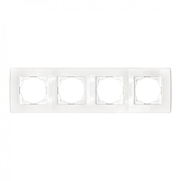 Linnera-Rollina Four Gang Frame White image 1