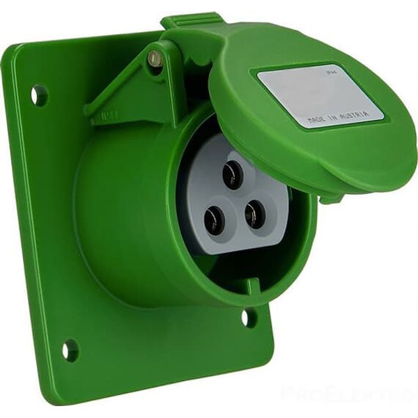 Industrial Socket Outlet Panel Mounting, 3P, 32 A, 25-24 and 40-50 AC V image 1