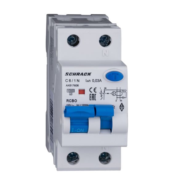 Combined MCB/RCD (RCBO) 1+N, AMPARO 10kA, C 6A, 30mA, Typ A image 3