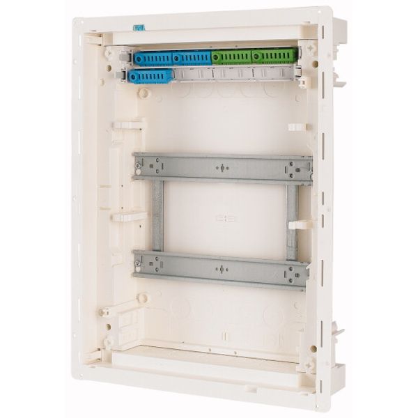 Hollow wall compact distribution board, 2-rows, super-slim sheet steel door image 4