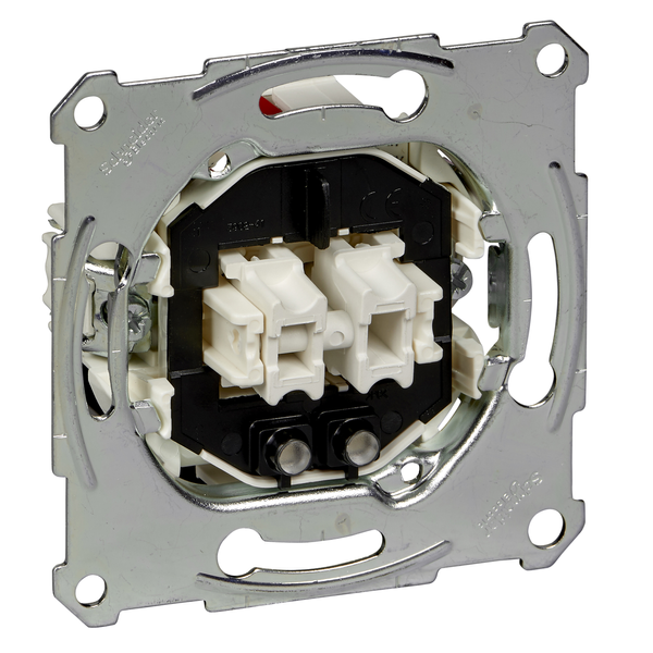 Two-circuit swit.insrt 1P w. locat.light,flush-mntd,10 AX, AC 250 V, screwl. image 4