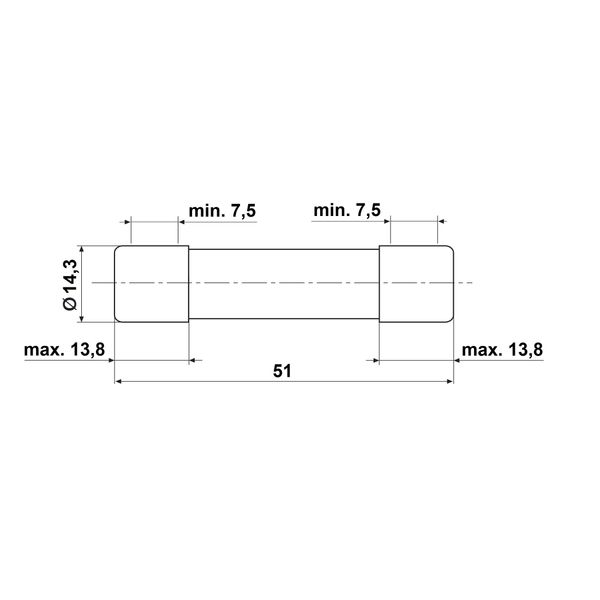 Cylindrical fuse link 14x51, 40A, characteristic gG, 500VAC image 3