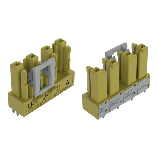 Socket for PCBs straight 4-pole light green image 1