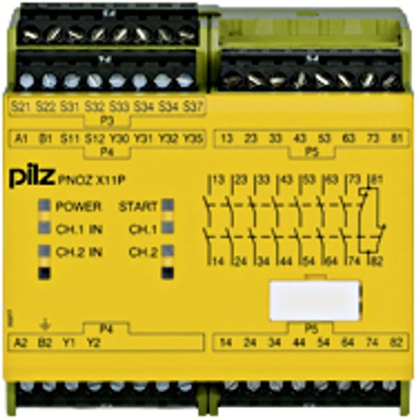 PNOZ X11P 230-240VAC 24VDC 7n/o 1n/c 2so image 1