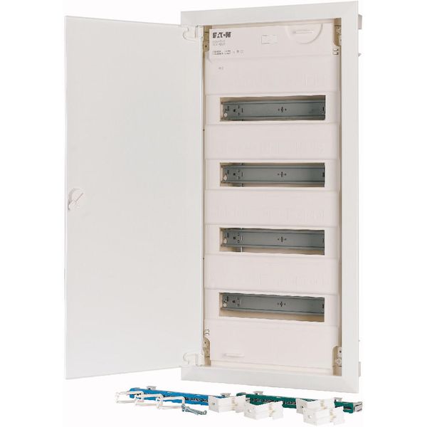 Compact distribution board-flush mounting, 4-rows, flush sheet steel door image 13